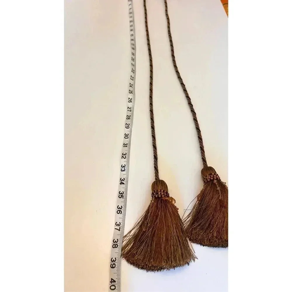 Vintage‎ handmade Twine Polyester Fringe Curtain Holders Decoration Hanging Rope